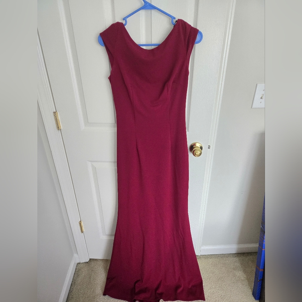 Floor length red wine gown, Anthropology, size 6